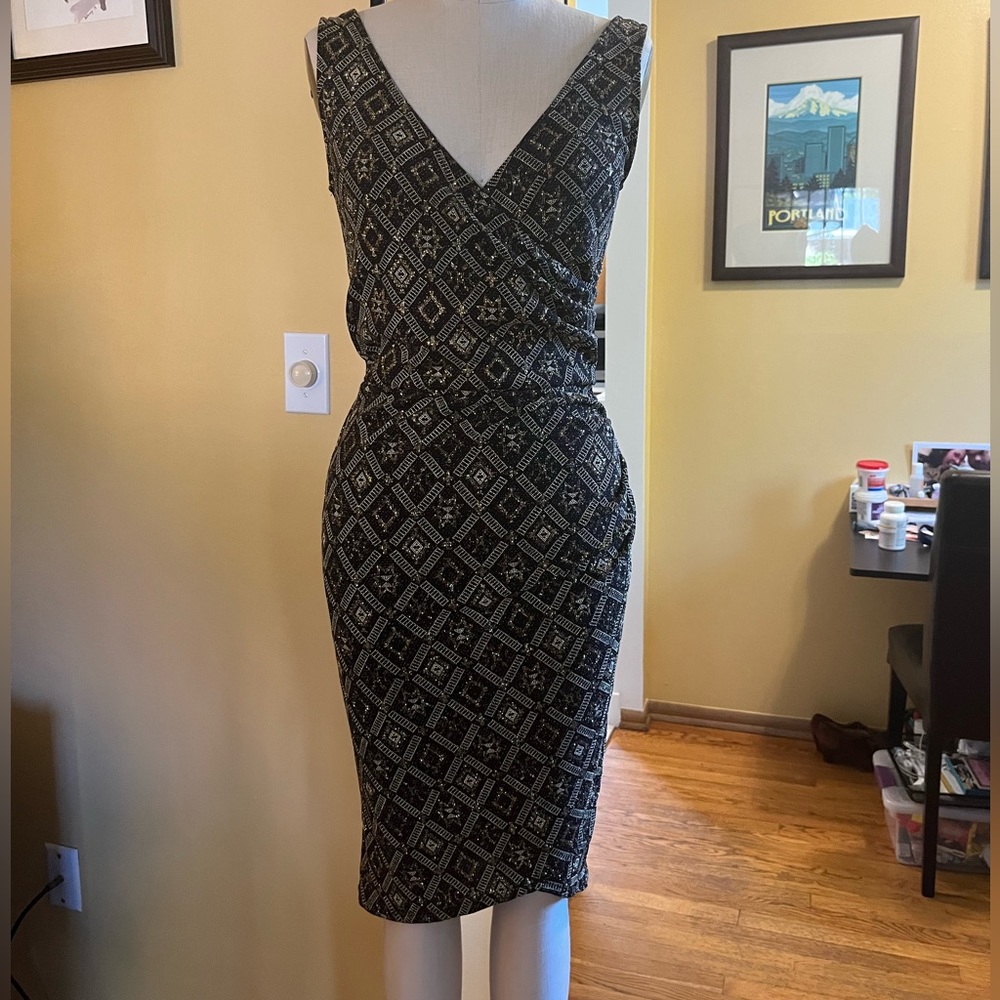 Mystic sparkly gold & black dress